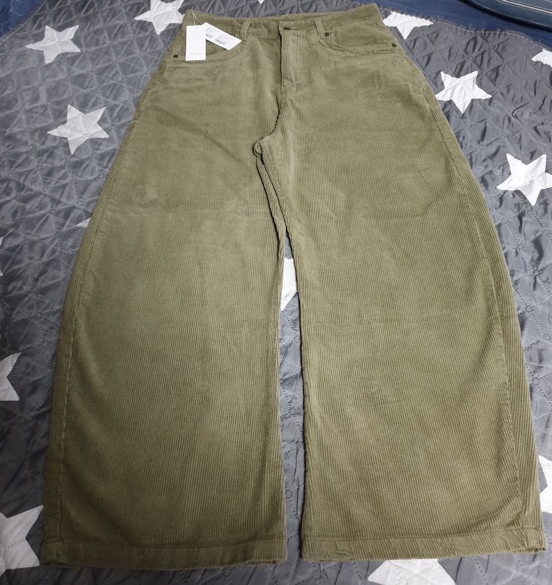 (새상품) 테이크이지 코듀로이 커브드 제이 팬츠 카키 (L) 상품이미지2