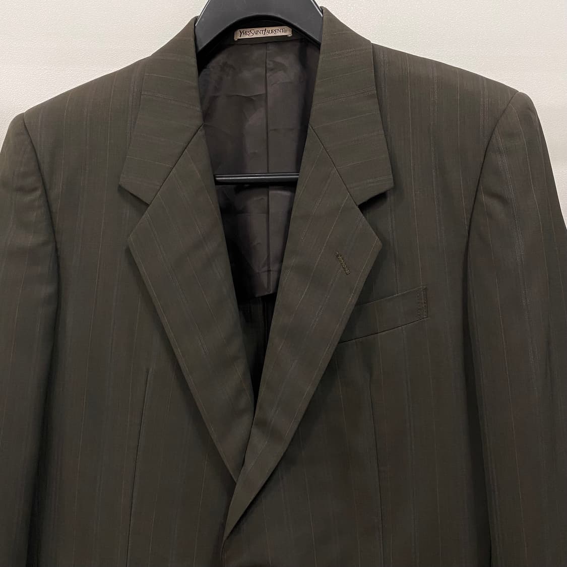 입생로랑 스트라이프 울 싱글 블레이저 상품이미지3