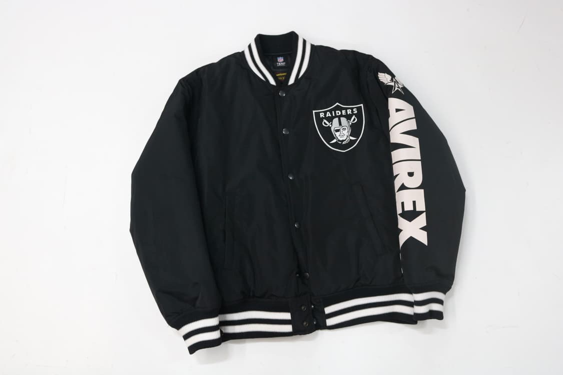 AVIREX 아비렉스  x NFL 레이더스 빅로고 스타디움 자켓 (M) 상품이미지5