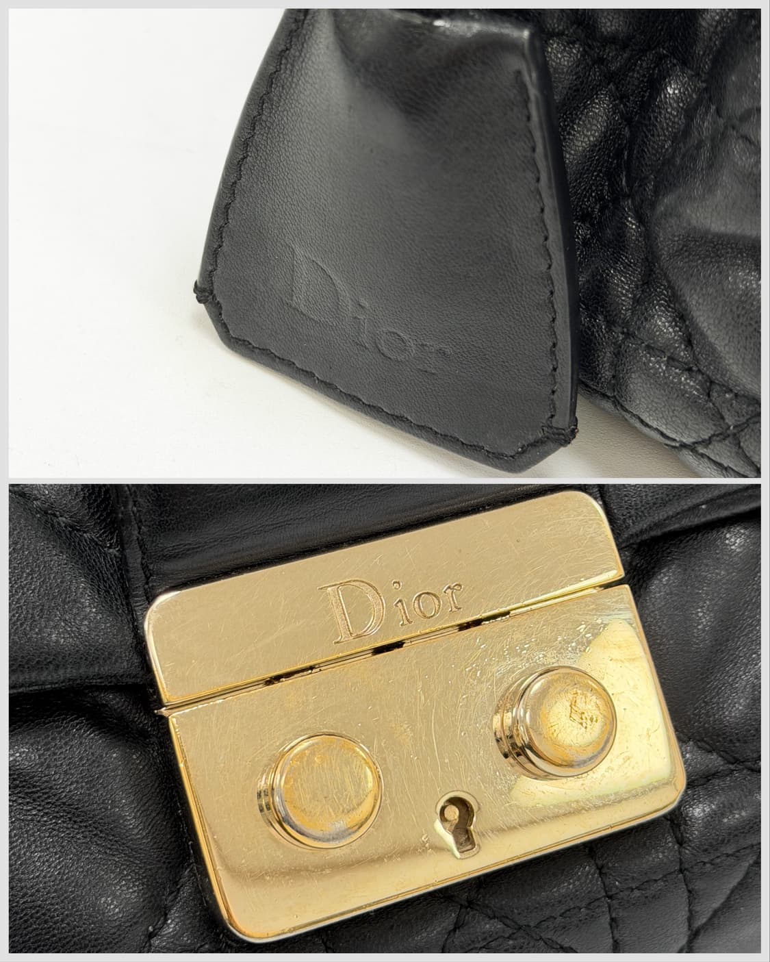 디올 까나쥬 뉴 락 레더 체인 숄더백 상품이미지9