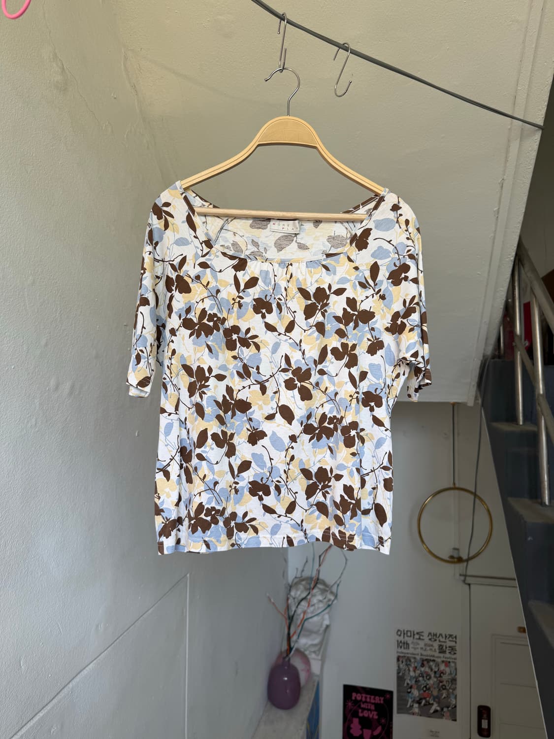 모리. 하구미 무드 에스닉 패턴탑 상품이미지1