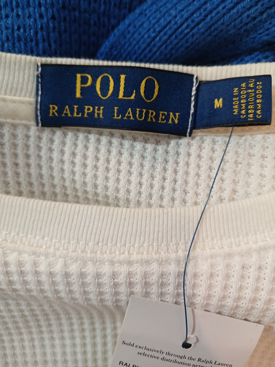 (새상품,M,95)폴로 랄프로렌 남성 와플긴팔면티 아이보리
 상품이미지6