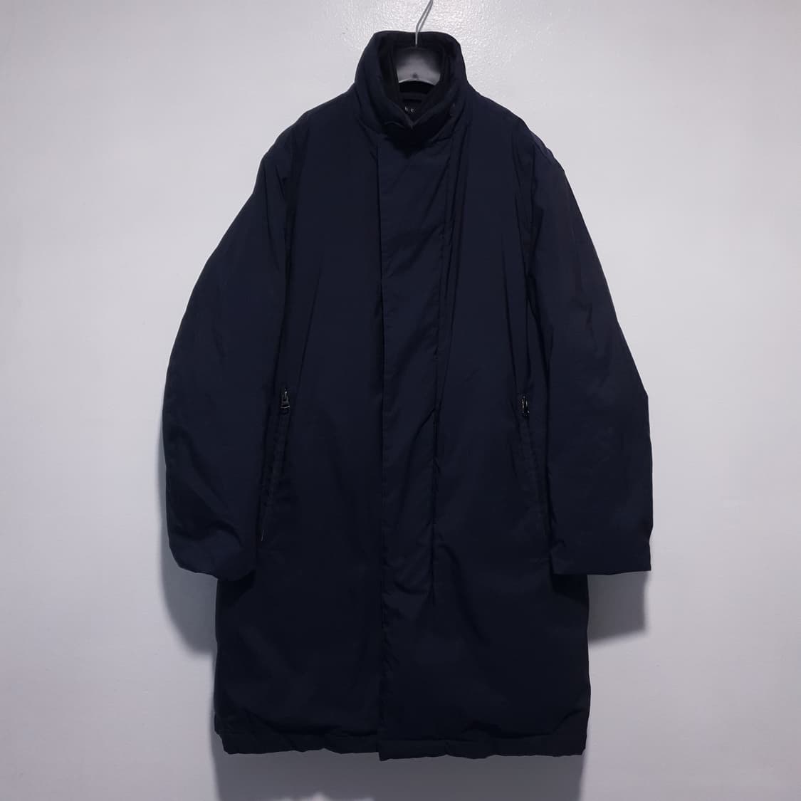 실측 M) Theory 띠어리 레이어드 다운 이중 패딩 코트 네이비 정품 상품이미지1