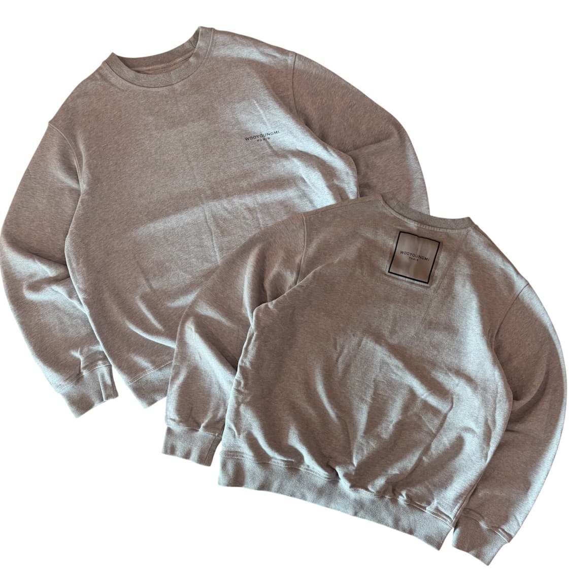 21ss 우영미 백로고 맨투맨 스웻셔츠 그레이 상품이미지1