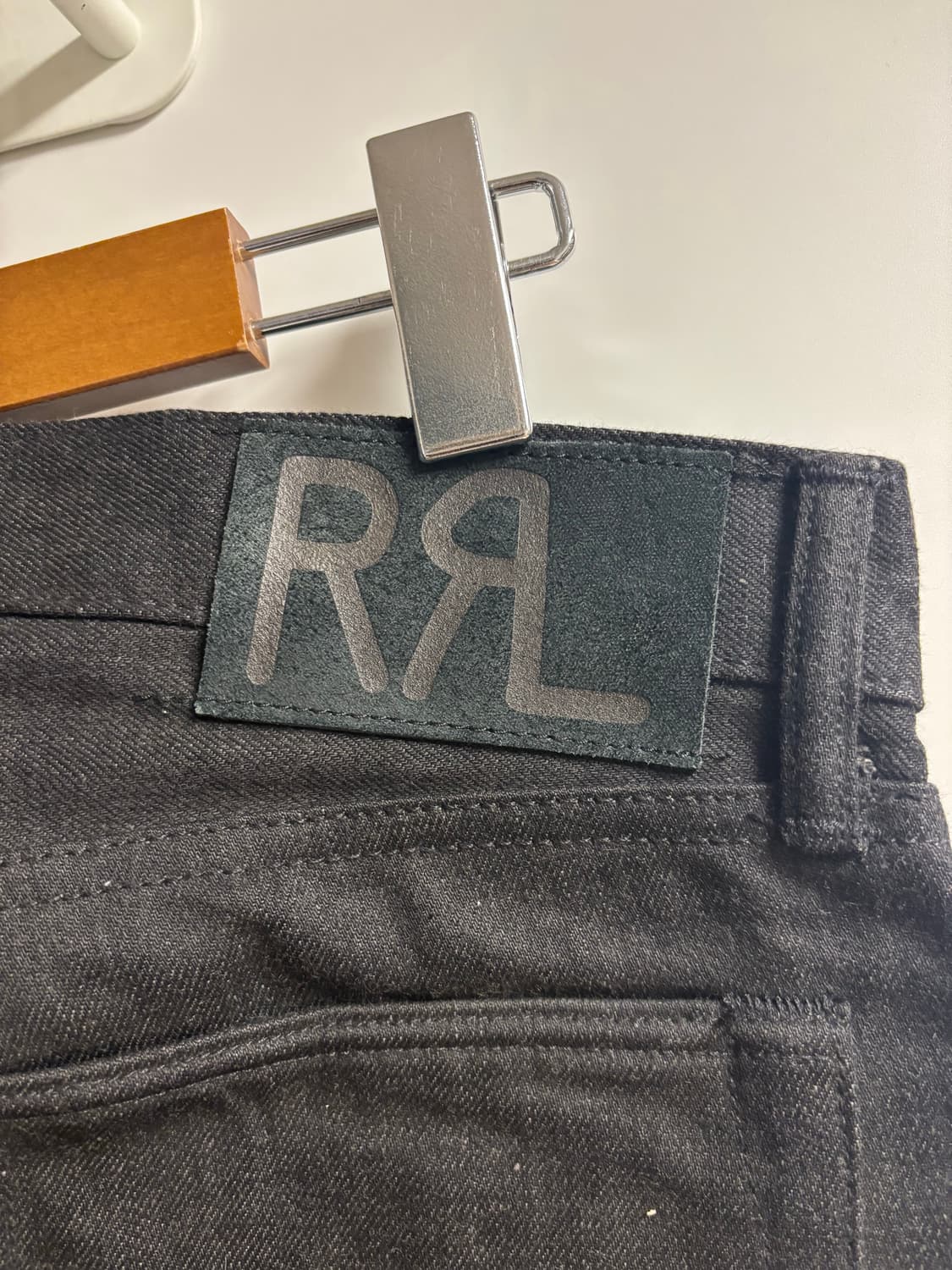 [30X30] RRL 슬림핏 셀비지 데님 블랙 상품이미지6