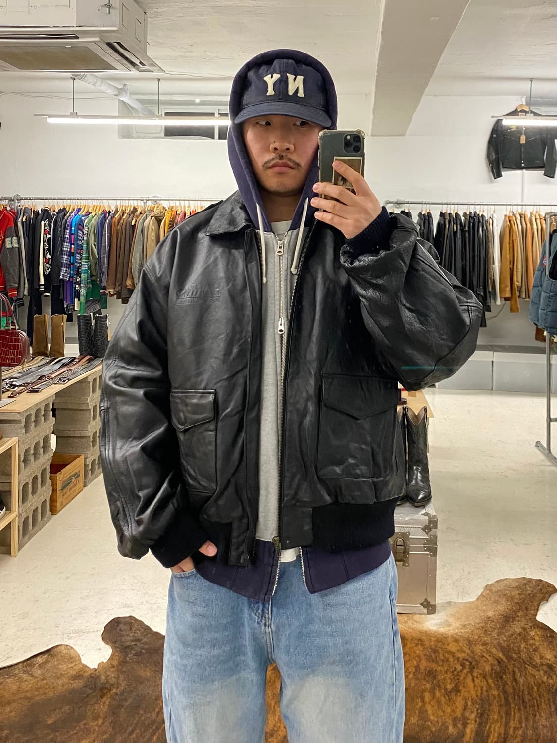 VTG A-2 leather jacket 핀터레스트 레더 자켓 상품이미지9