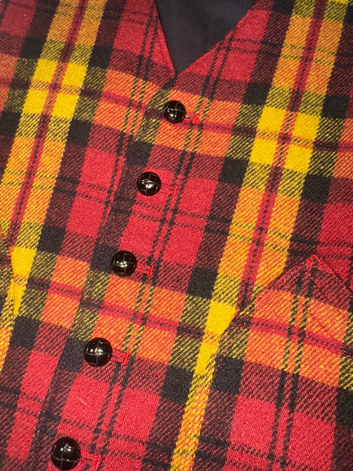 체크 빈티지 베스트 상품이미지3