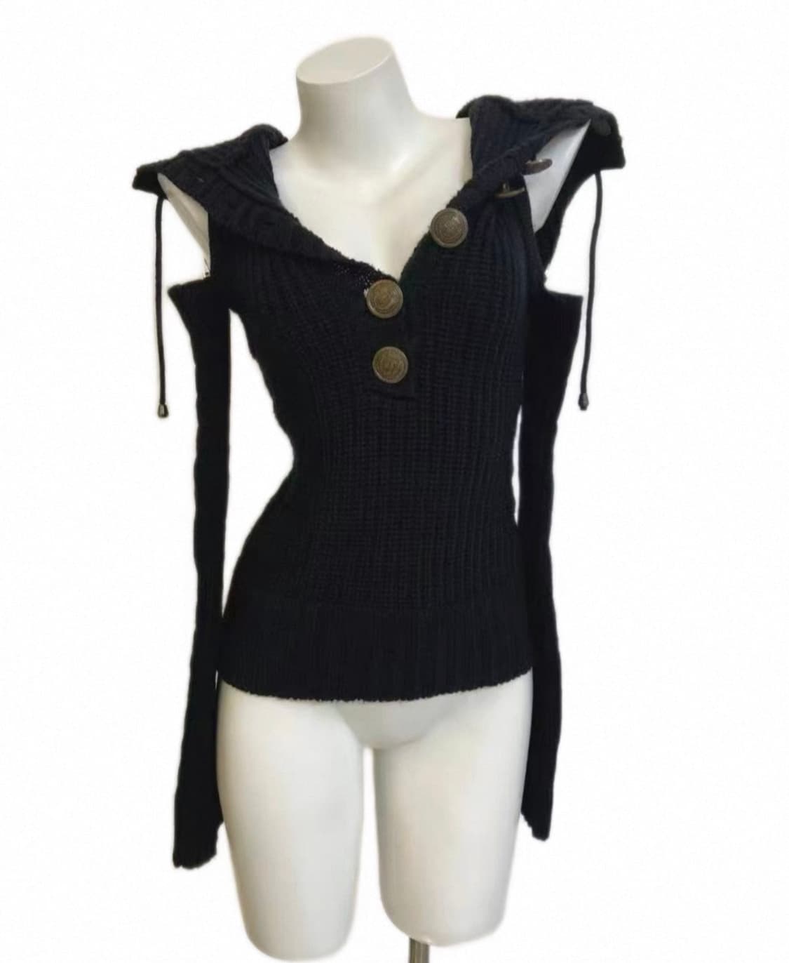 숄더 트임 니트탑 상품이미지1