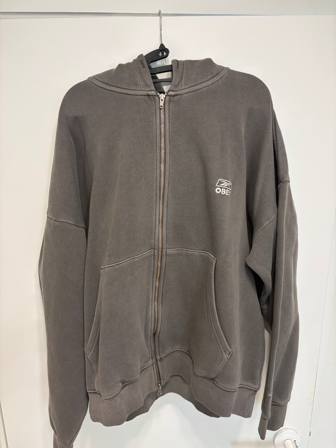 리복 오베이 콜라보 후드집업 워시드 블랙 XL 상품이미지1