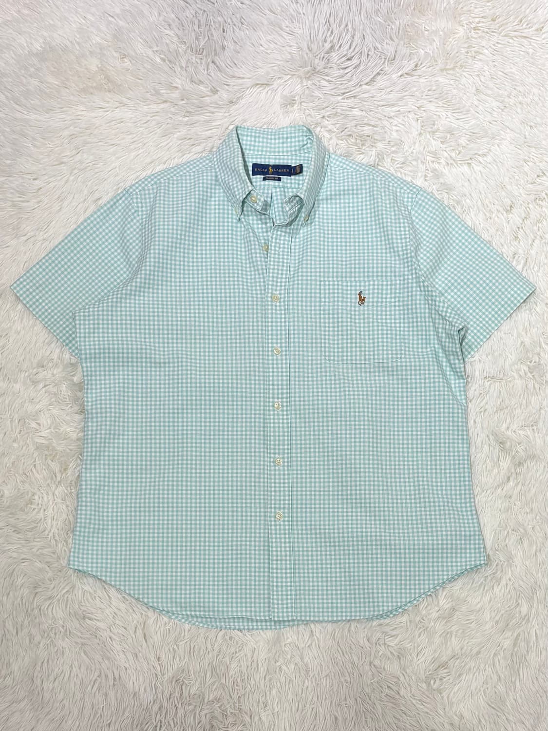 폴로랄프로렌 멀티포니 민트 체크 반팔 셔츠 상품이미지3