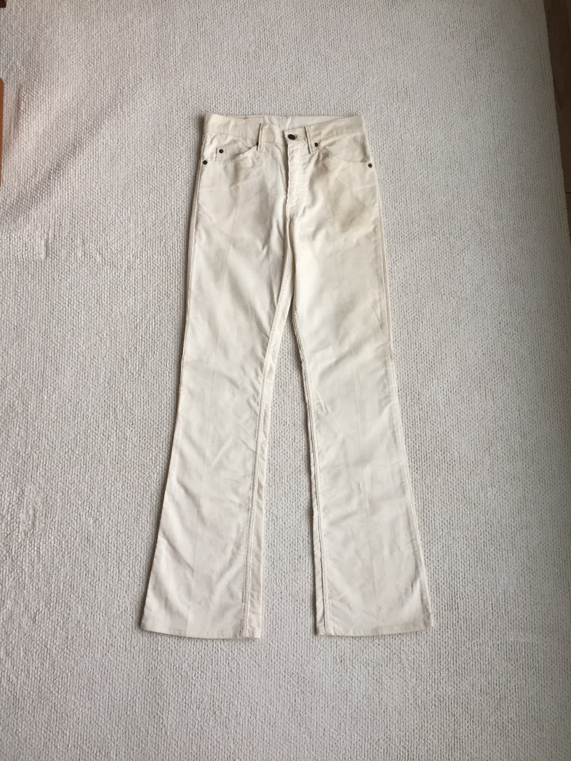 데드스탁 70-80‘s levis 517 화이트 코듀로이 팬츠 상품이미지2