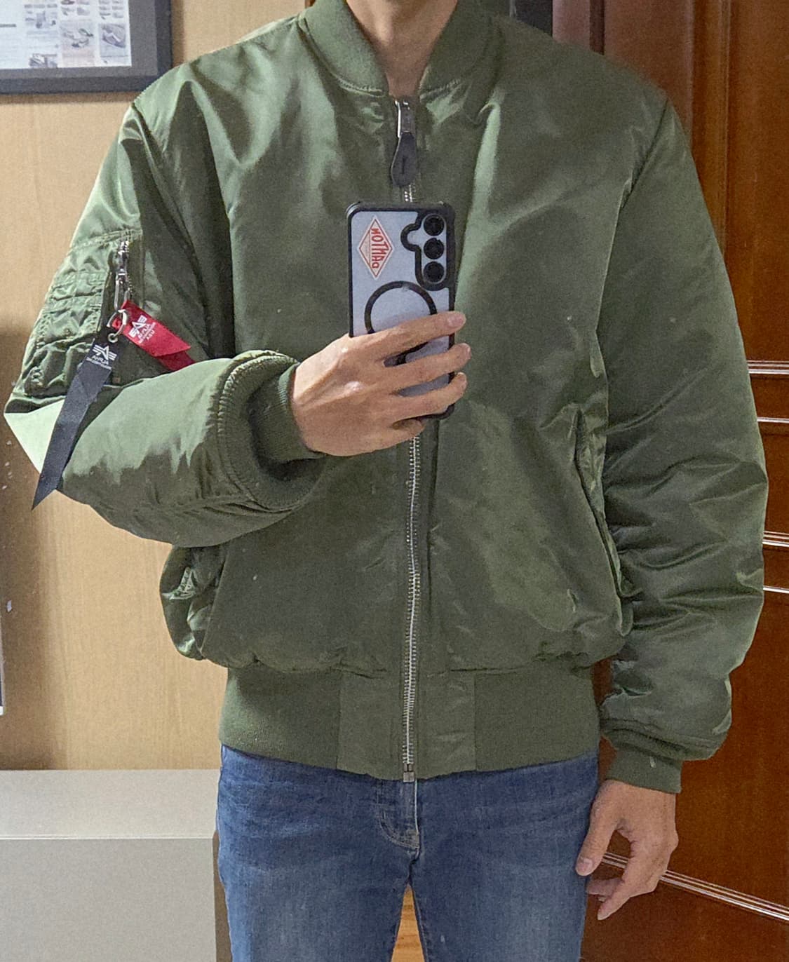 (착샷) 알파인더스트리 ma-1 세이지 상품이미지7