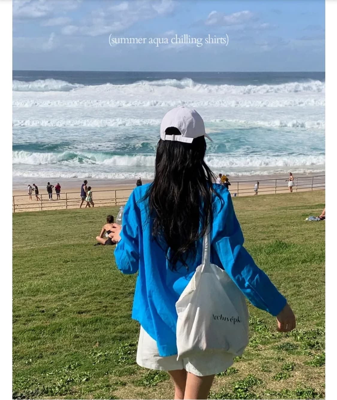 (새옷) 썸머 코발트블루 아사셔츠  상품이미지4