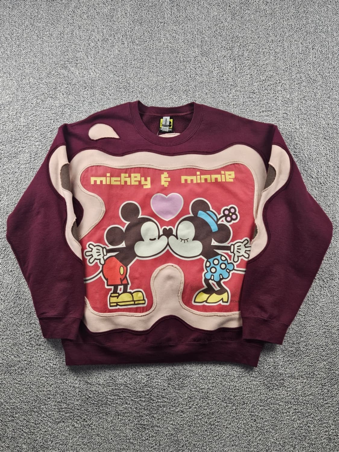 길단X디즈니 미키 아플리케 커스텀 맨투맨 스웻 셔츠 (XL)/ 10815 상품이미지2