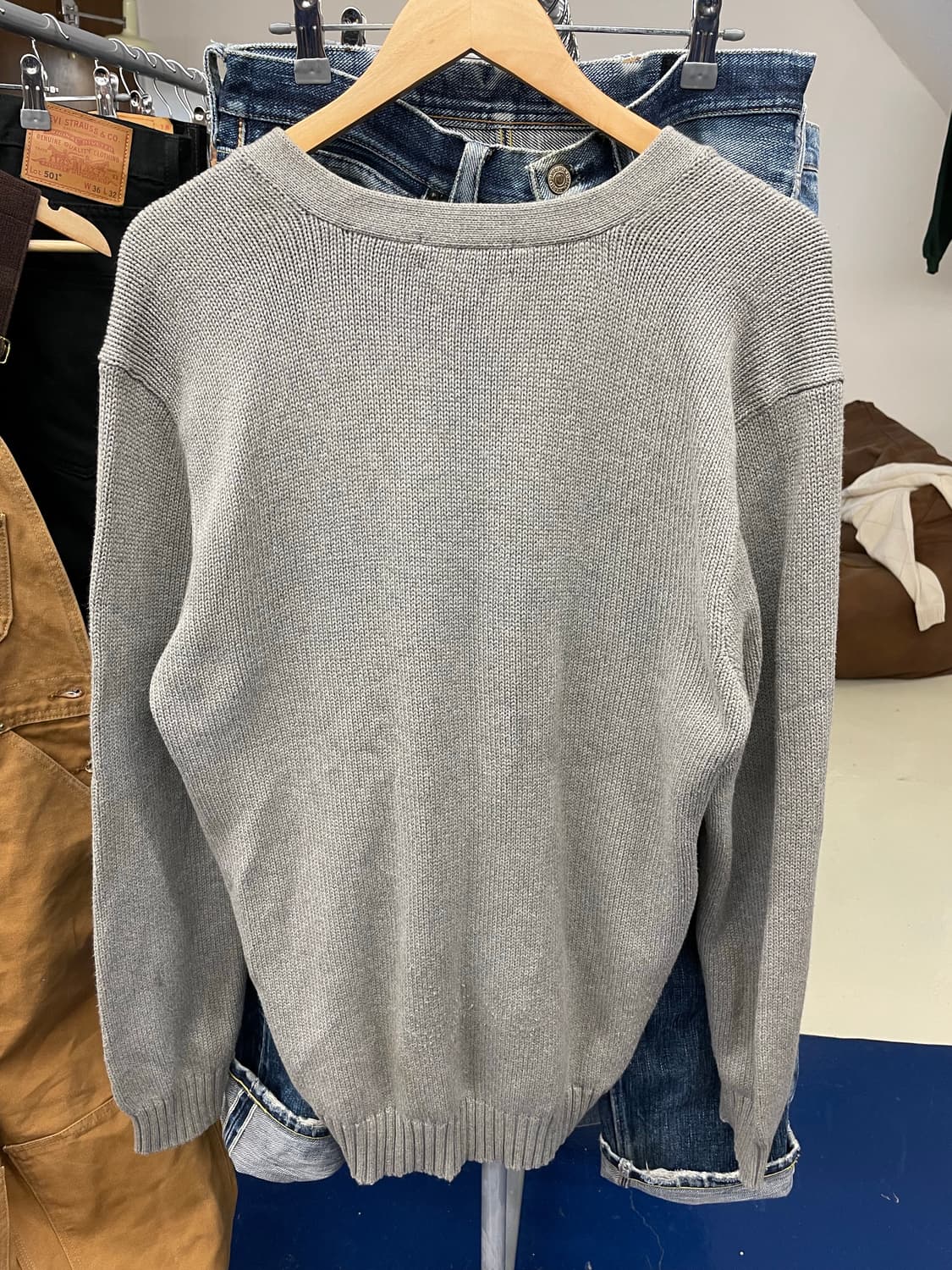 PRL 폴로 랄프로렌 그레이 코튼 가디건 상품이미지6