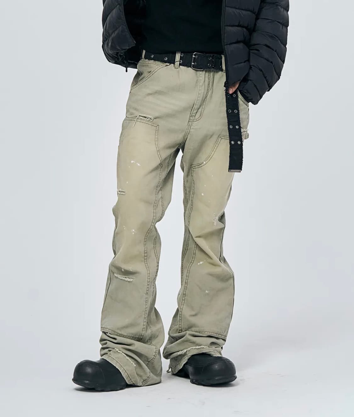 스키즘인듀싱  DOUBLE KNEE BOOT CUT DUCK PANTS 상품이미지1