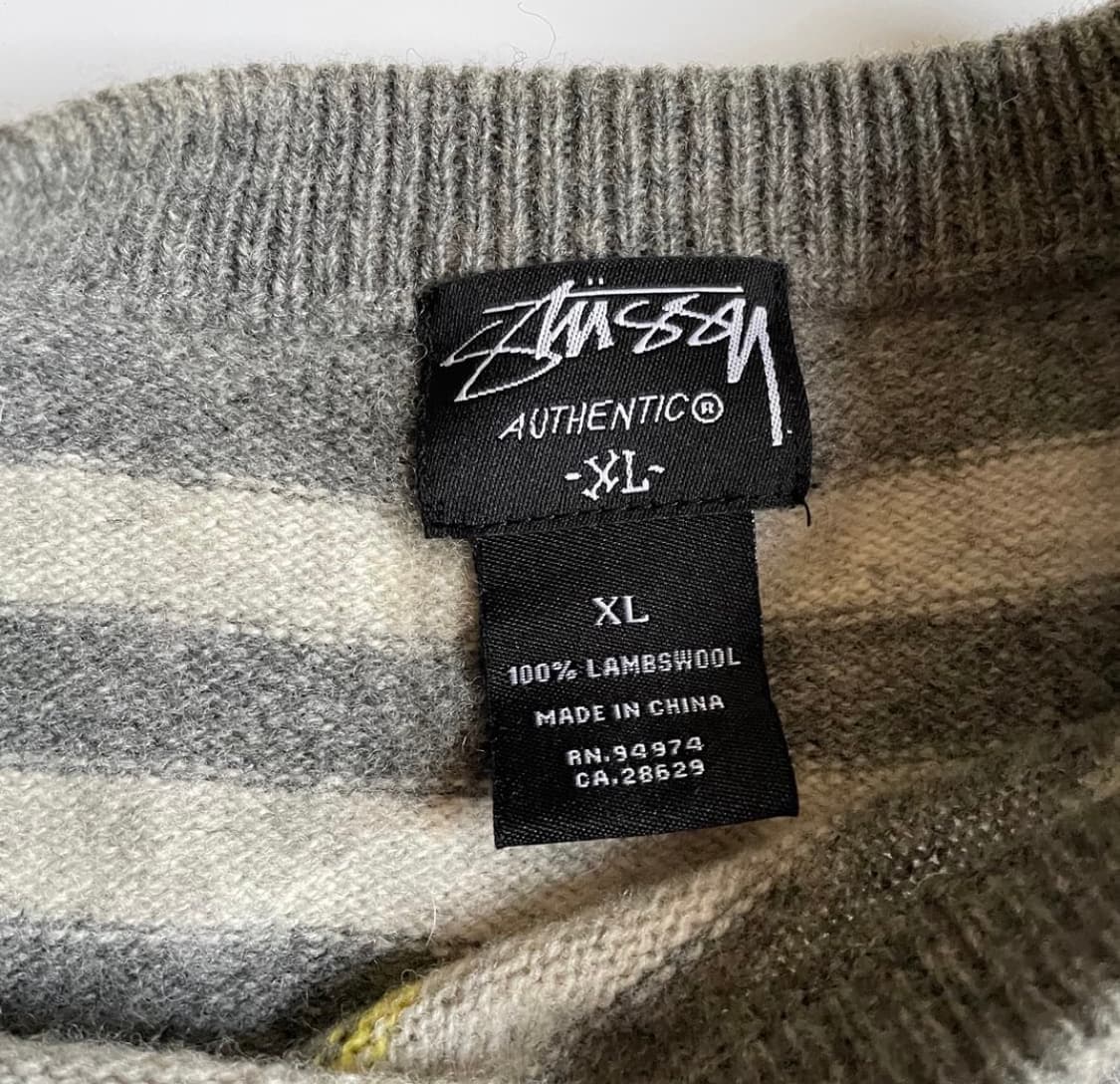 스투시 00s 스트라이프 니트 램스울 상품이미지2