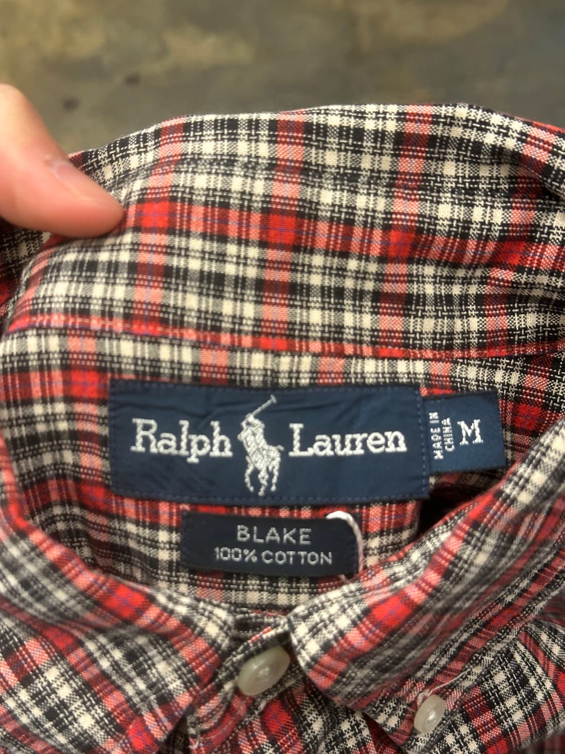 POLO 폴로 랄프로렌 체크 반팔 셔츠 M 상품이미지4