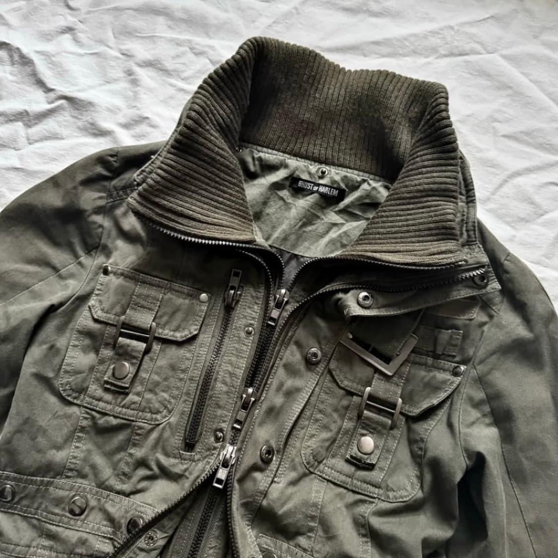 고스트오브할렘 아카이브 하이넥 투카라 2way 스터드 버클 자켓 y2K 상품이미지4