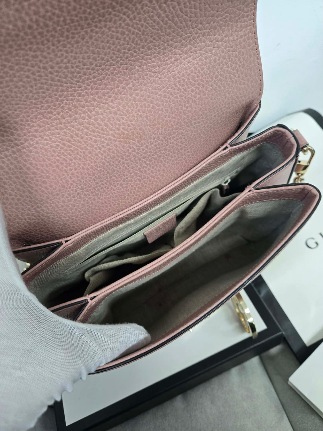 [보증서 정품] 구찌 인터로킹 체인 숄더백 상품이미지1