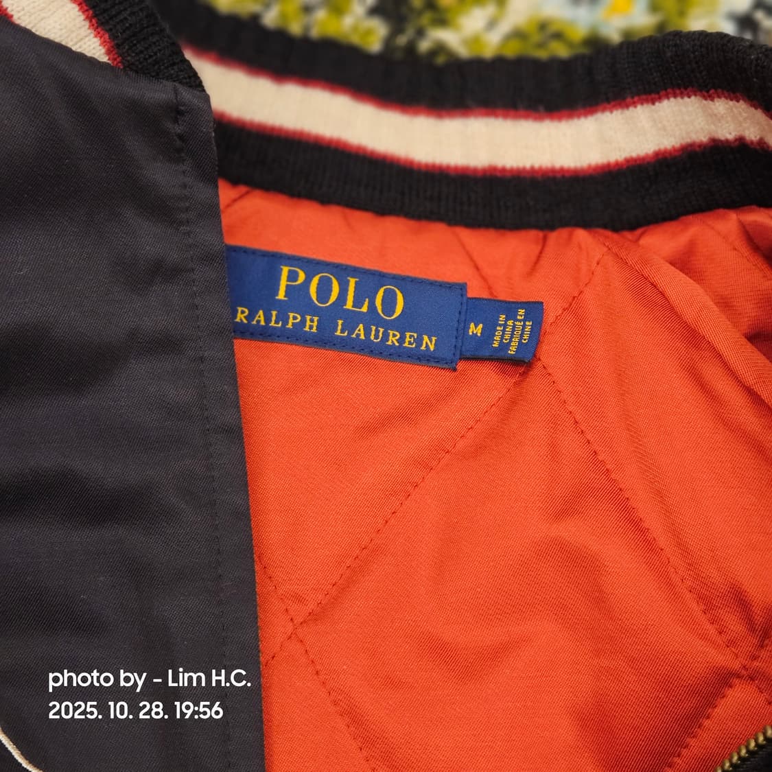 폴로 랄프로렌 바시티 용 자수 스카쟌 M 상품이미지3