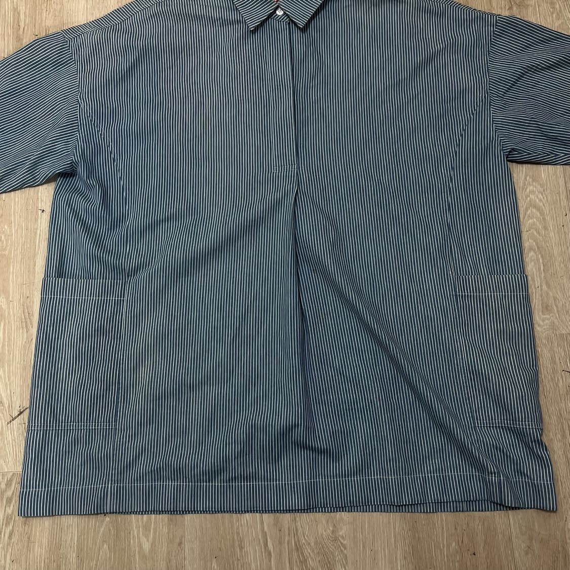 스튜디오 톰보이 여성 오버사이즈 스트라이프 반팔셔츠 FREE  상품이미지3