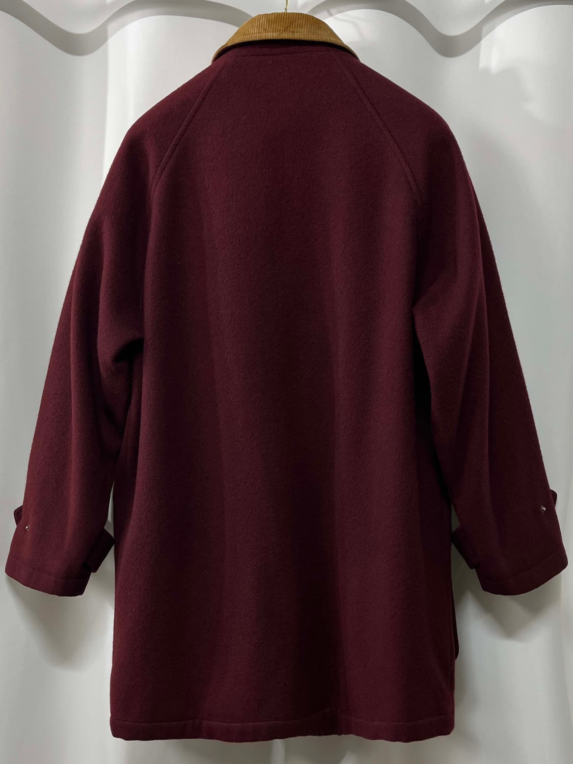 90's 폴로 랄프로렌 버건디 스크래블 쉴드 울 헌팅 카코트 자켓 상품이미지2