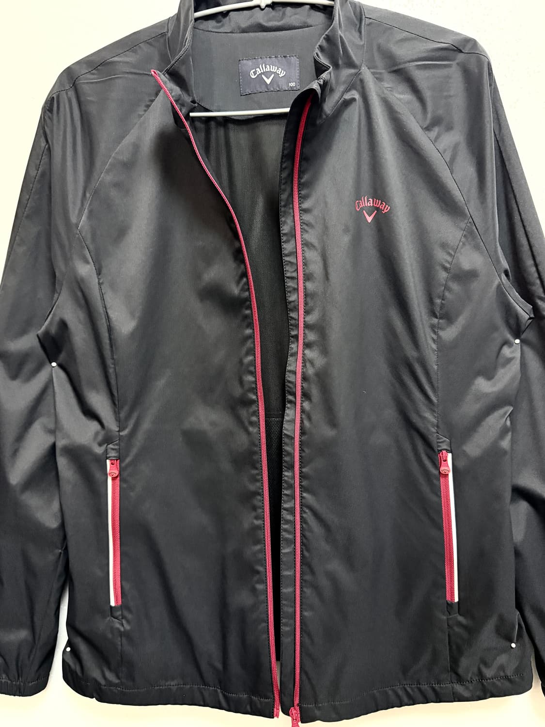 정품)캘러웨이 골프 바람막이 자켓 100 블랙 여성 골프웨어 점퍼 상품이미지4