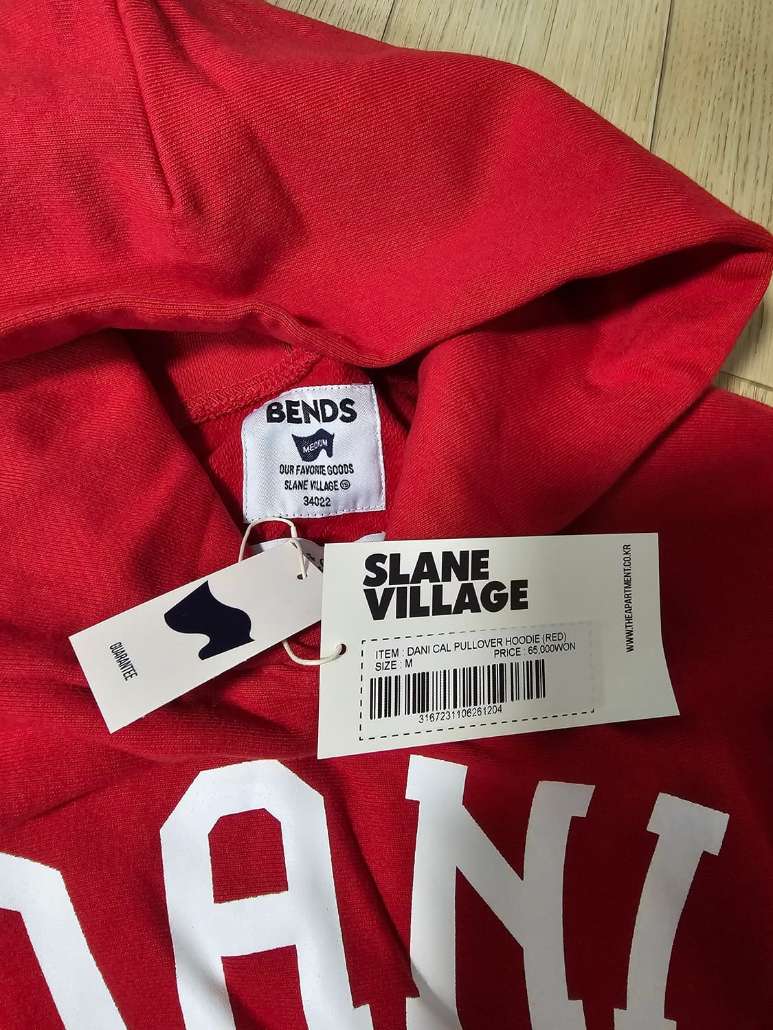 bends 리버스위브 후드 레드/m 상품이미지2