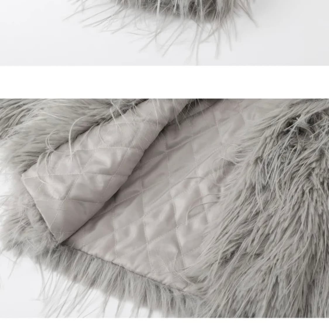 카키포인트 Shaggy Fur Jacket light gray 상품이미지7