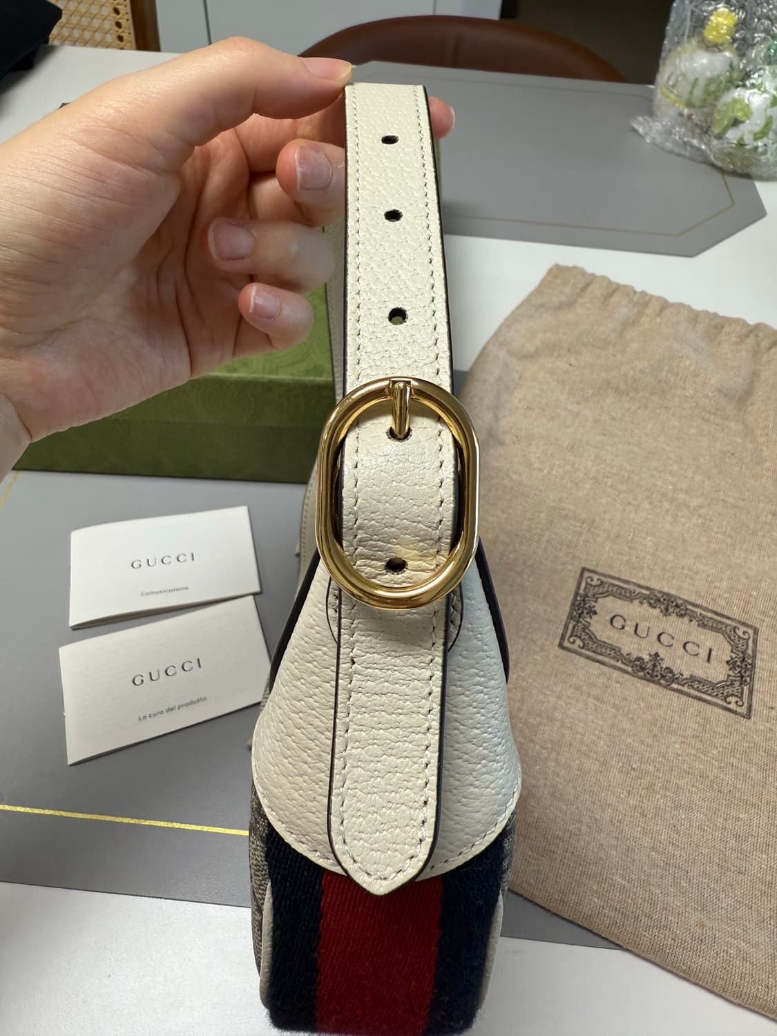 Gucci 구찌 오피디아 GG 미니백 (화이트 베이지) 상품이미지5