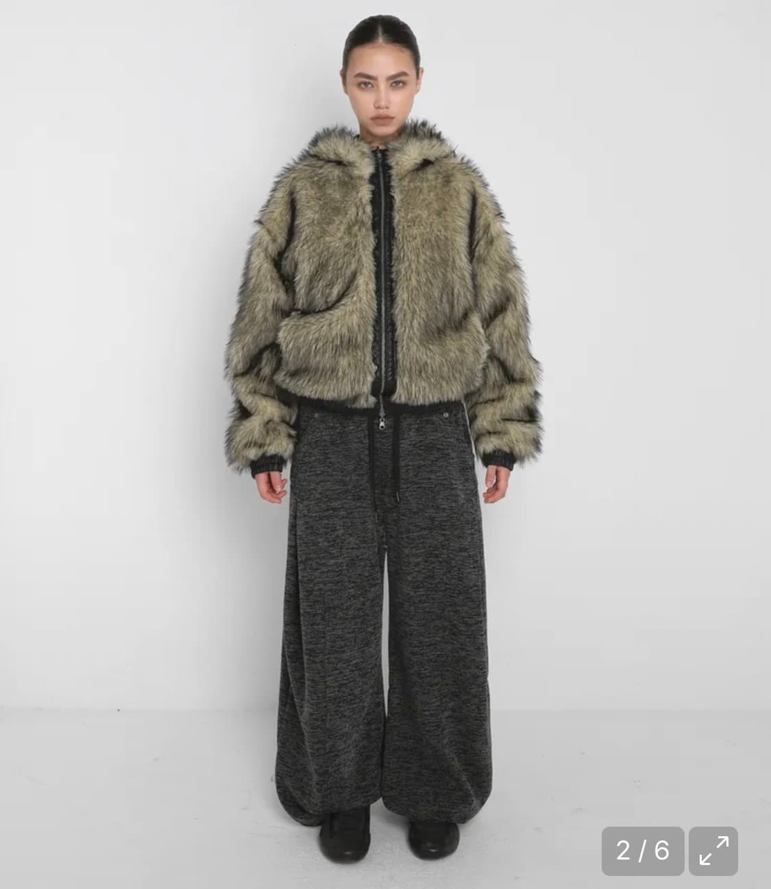 샌드릭 reversible fur leather jumper yellow 상품이미지1