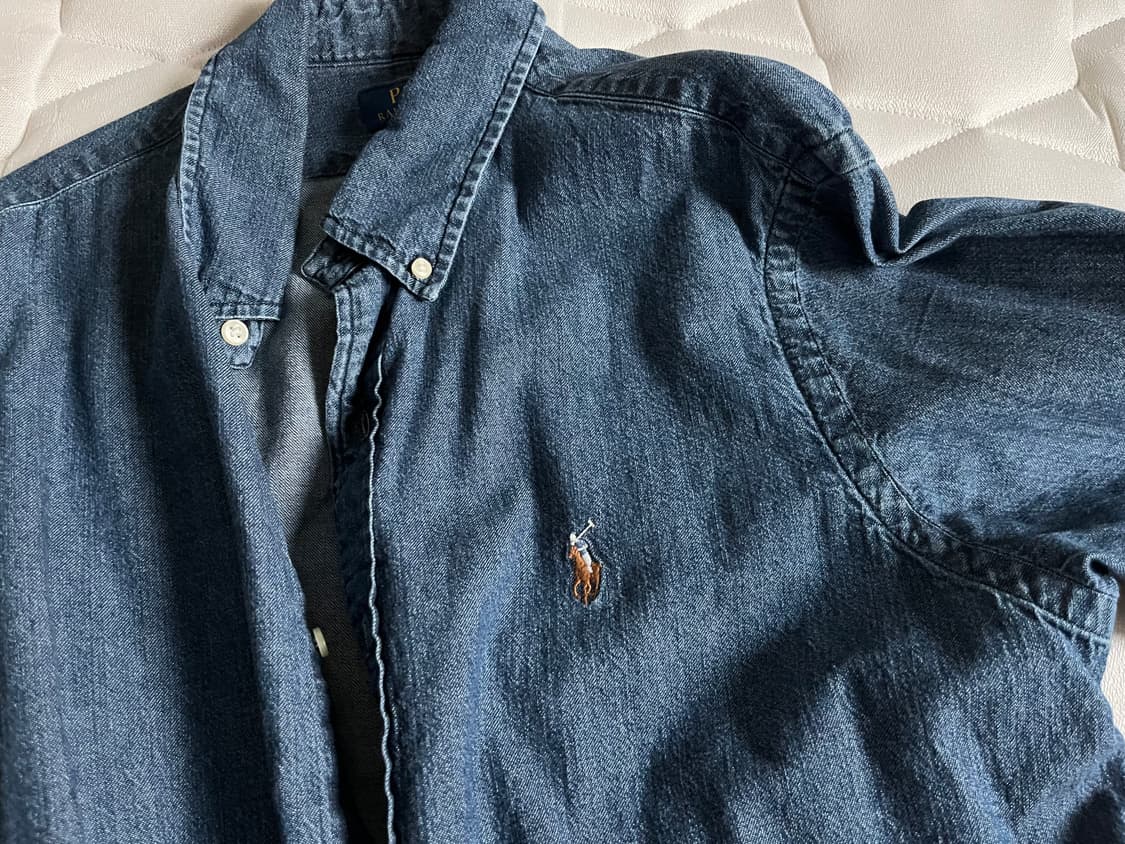 Polo custom fit denim shirts 상품이미지3