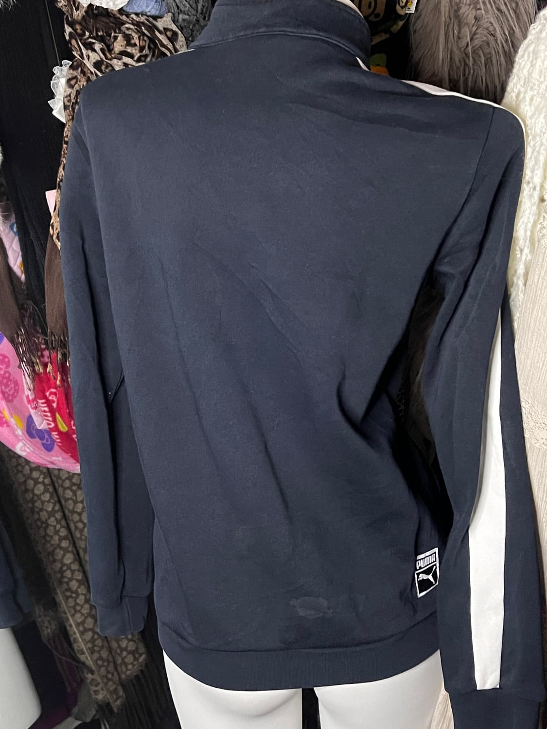 푸마 빈티지 스포티 기모 네이비져지 트랙탑 상품이미지3