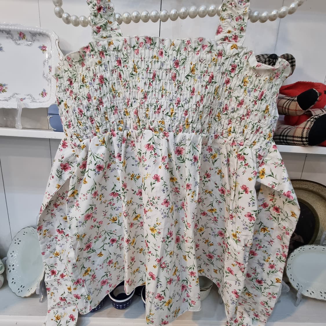 Liz Lisa 플라워 리본 숄더 블라우스탑 상품이미지2