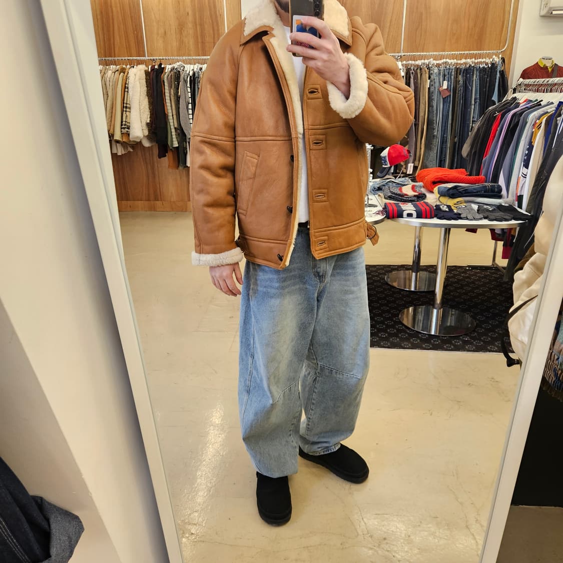 JPN SHEEPSKIN 쉽스킨 양가죽 양털 무스탕 빈티지 여성 오버핏 상품이미지10