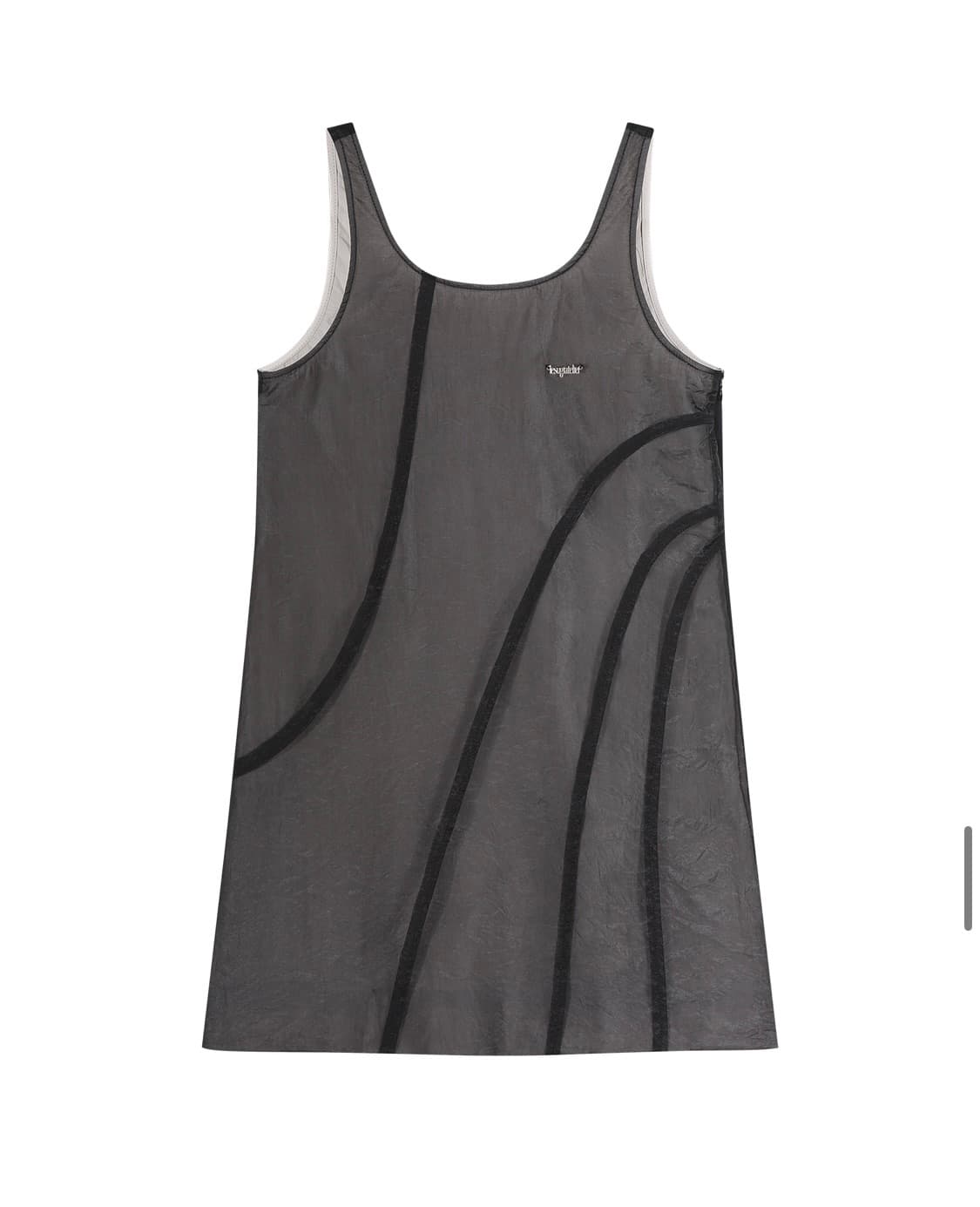 르수기아뜰리에 Sheer-overlay mini dress (Black) 상품이미지1