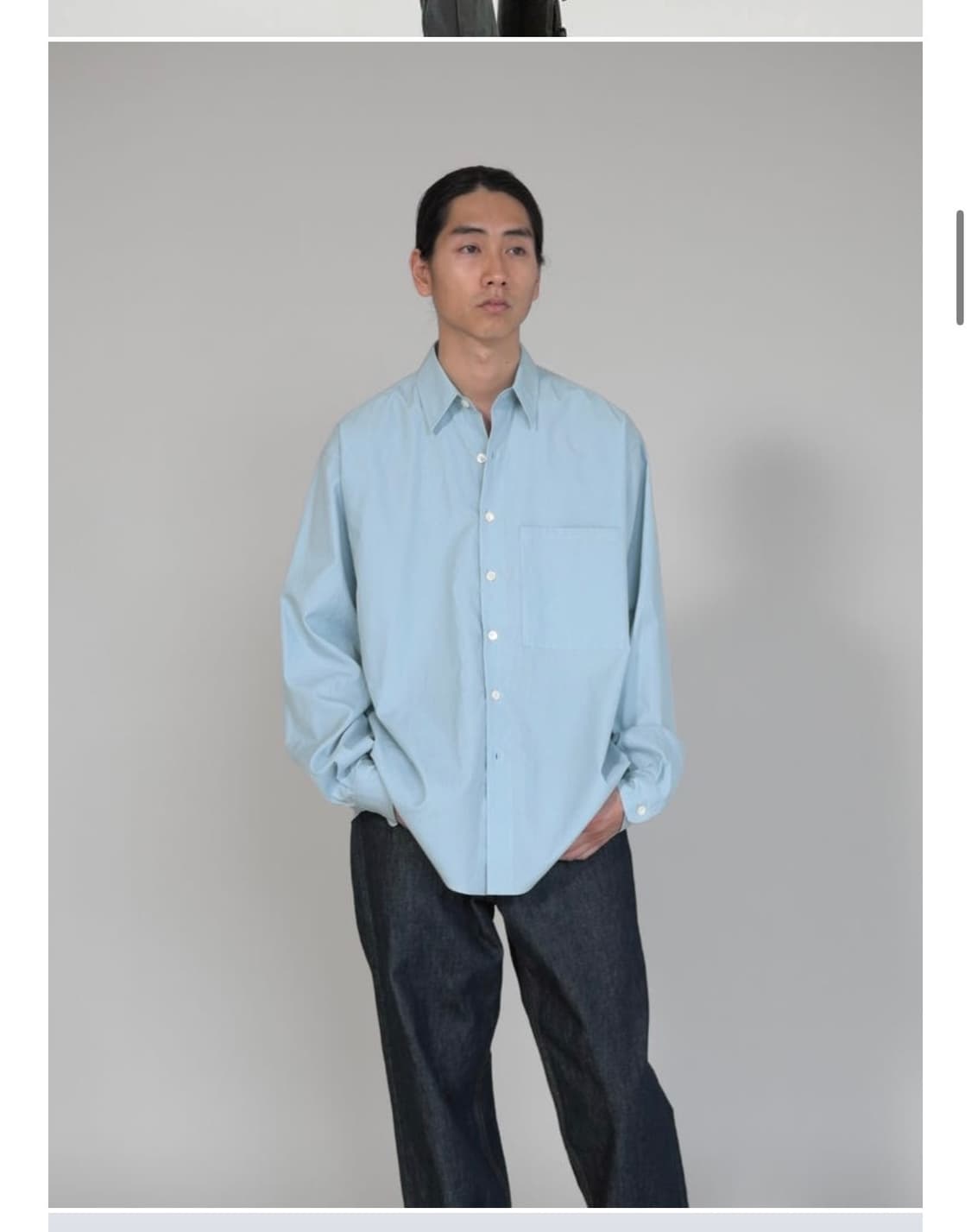 AURALEE 오라리 트윌셔츠 라이트블루 4 상품이미지6