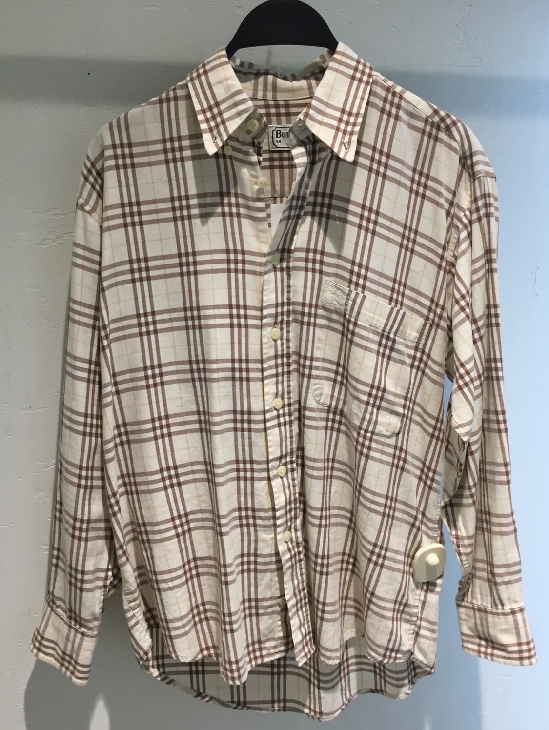 버버리 빈티지 베이지 체크 셔츠  상품이미지2