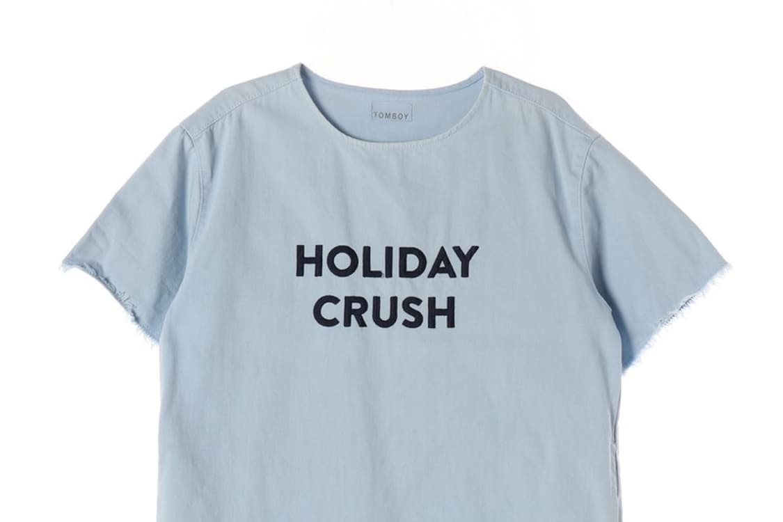 톰보이 빈티지 레터링 반팔 티셔츠 F 상품이미지3