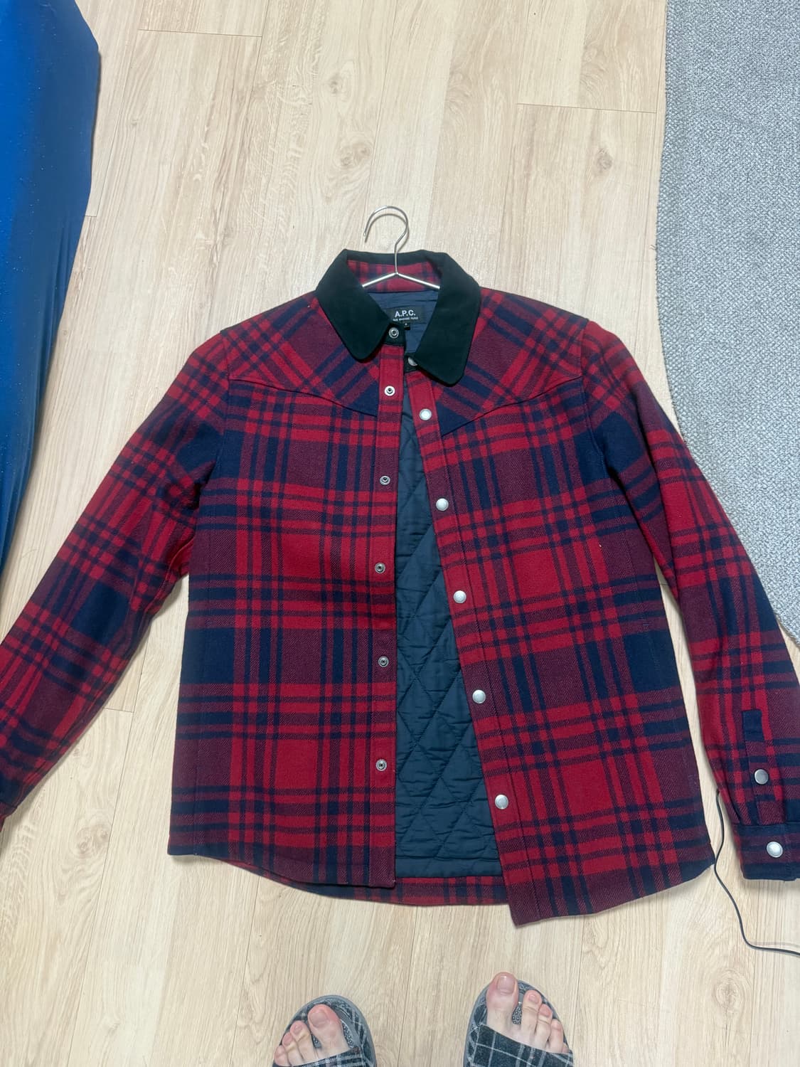 아페쎄 체크 셔켓 상품이미지1