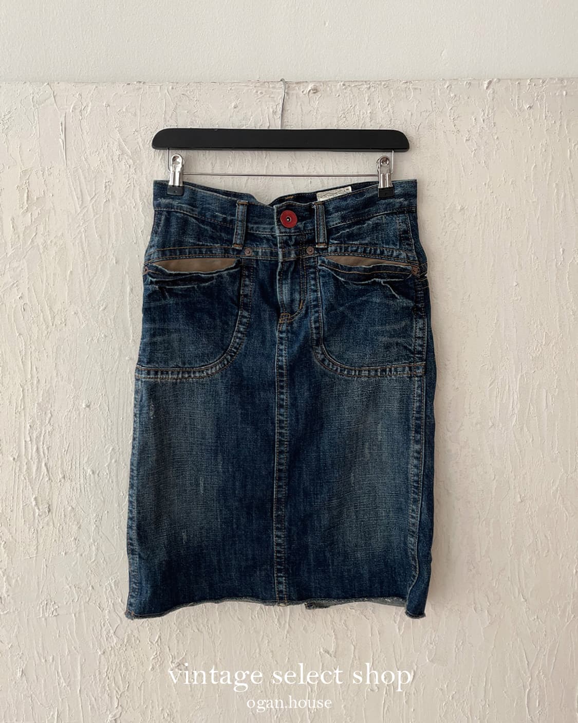 vintage midi denim skirt 상품이미지1