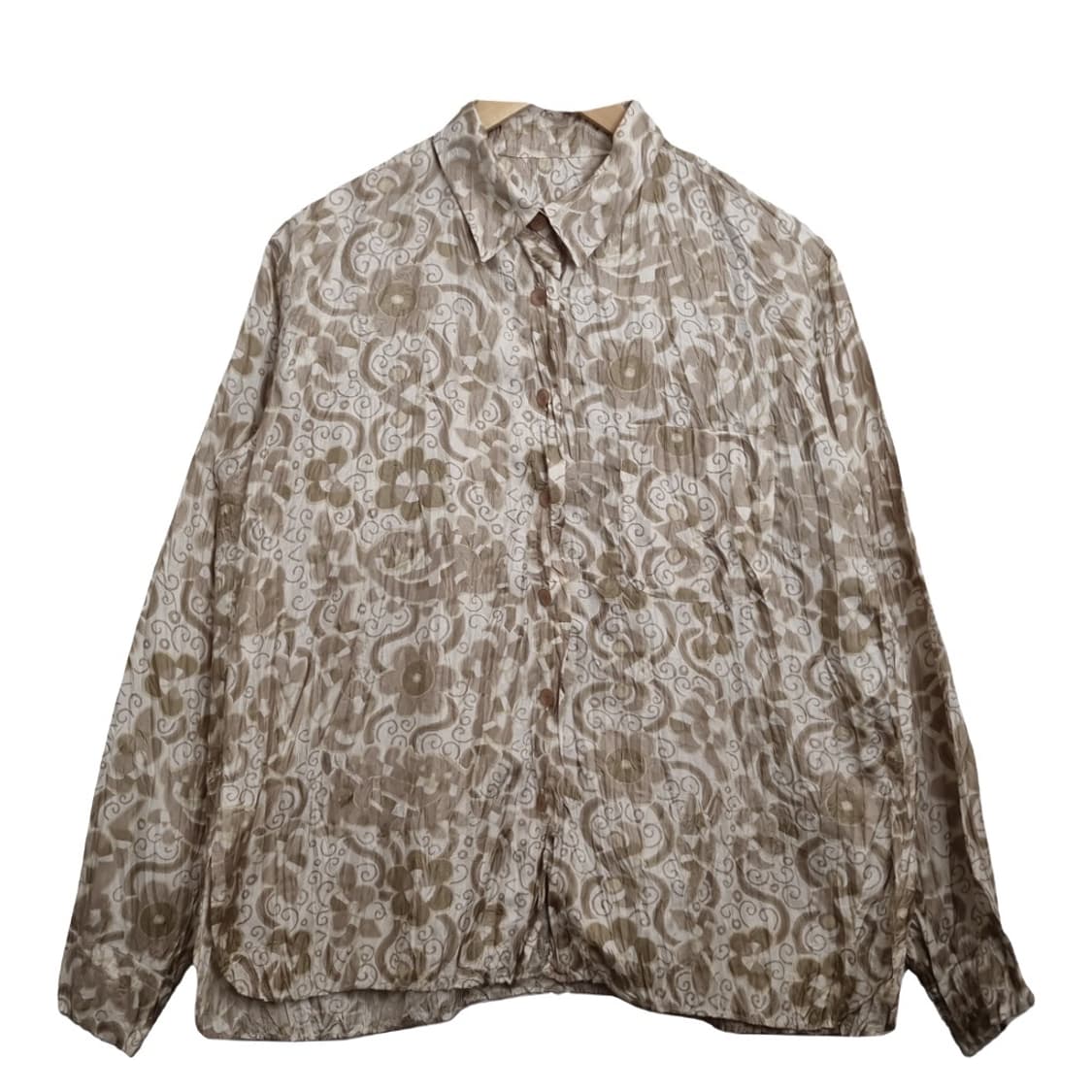 이세이미야케 빈티지 플리츠 패턴 블라우스 상품이미지1