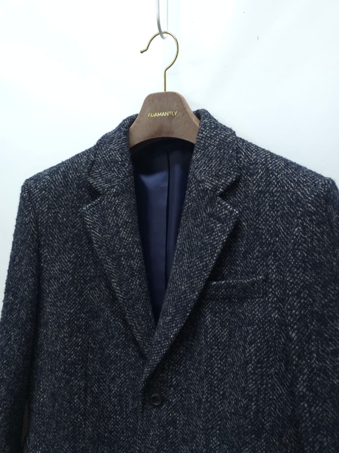 런던포그 남성 헤링본 울 모직코트 상품이미지2