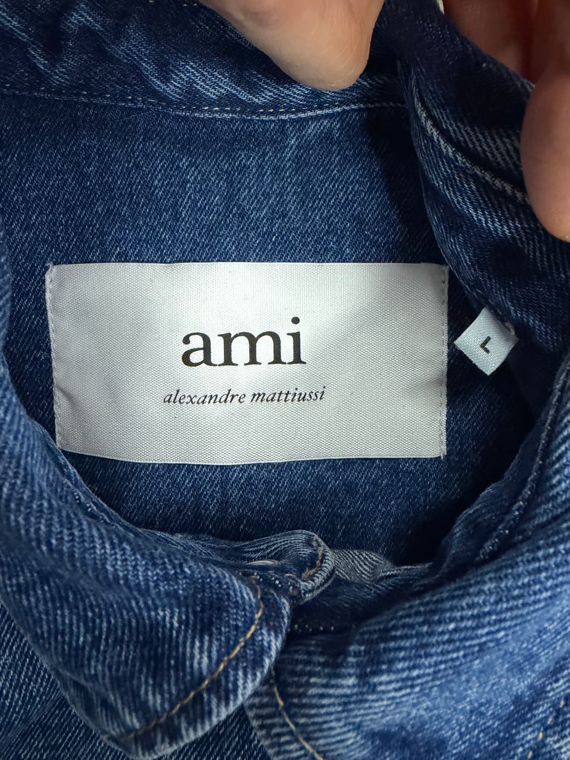 정품) 아미 남성 파리스 오버핏 데님 자켓 L 상품이미지6