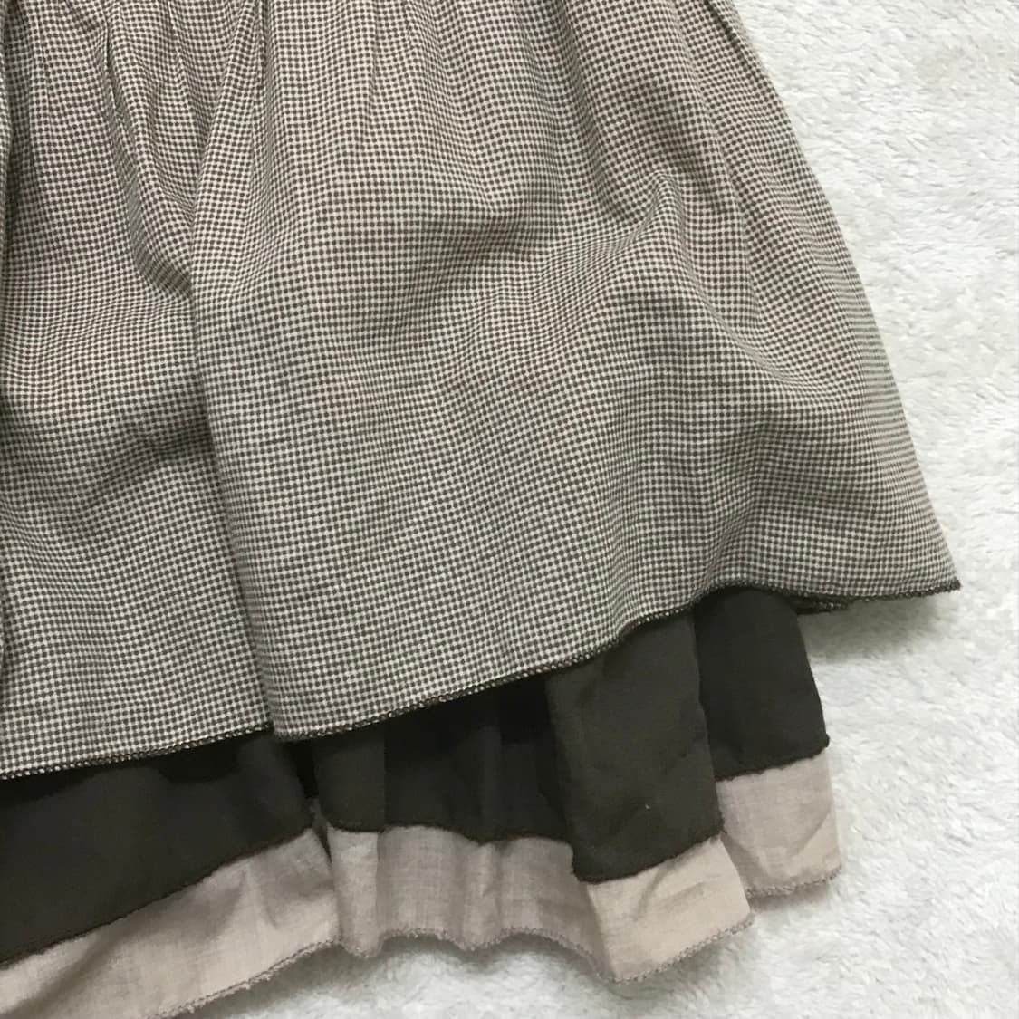 모리걸 숲속소녀 초코체크 스커트 일본빈티지 상품이미지3