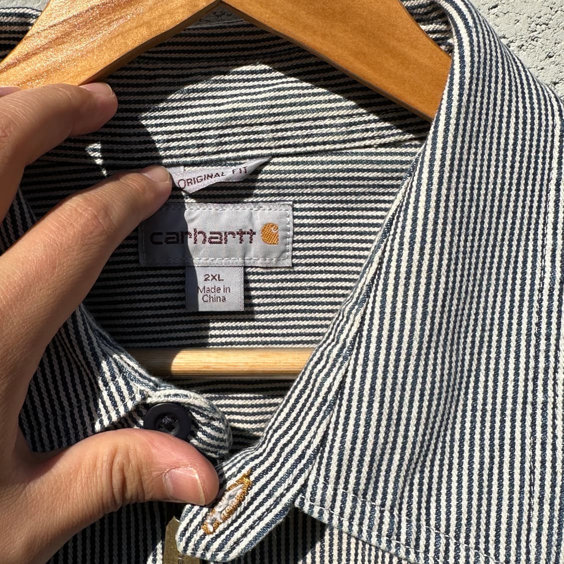[115] 칼하트 히코리 하프집업 워크 셔츠 상품이미지4