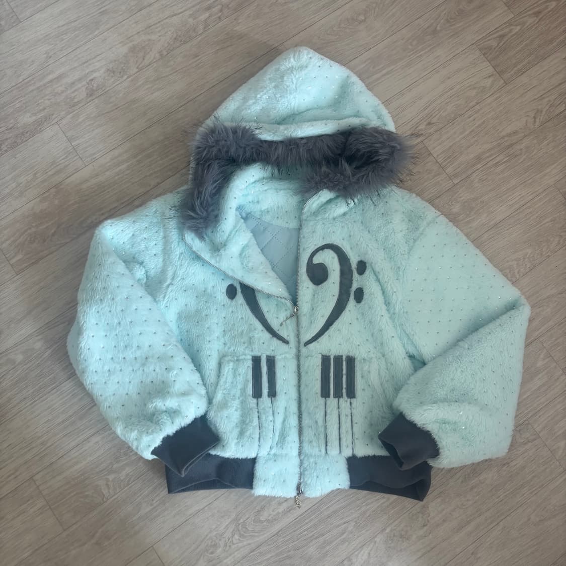 HastagDDD 실버 피아노 노트 후디자켓 상품이미지8