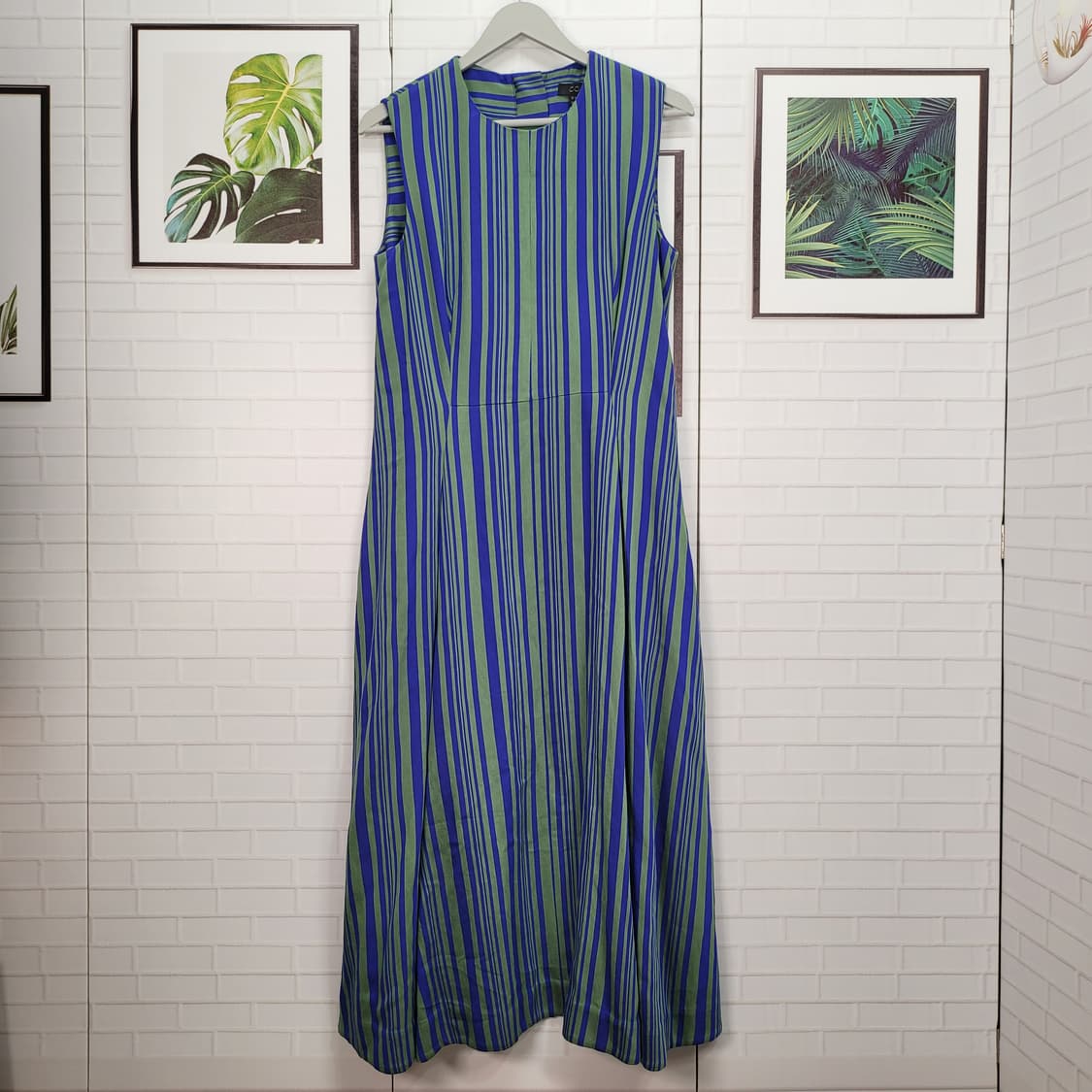 COS 코스 스트라이프 민소매 롱 원피스 EU40 사이즈 상품이미지1