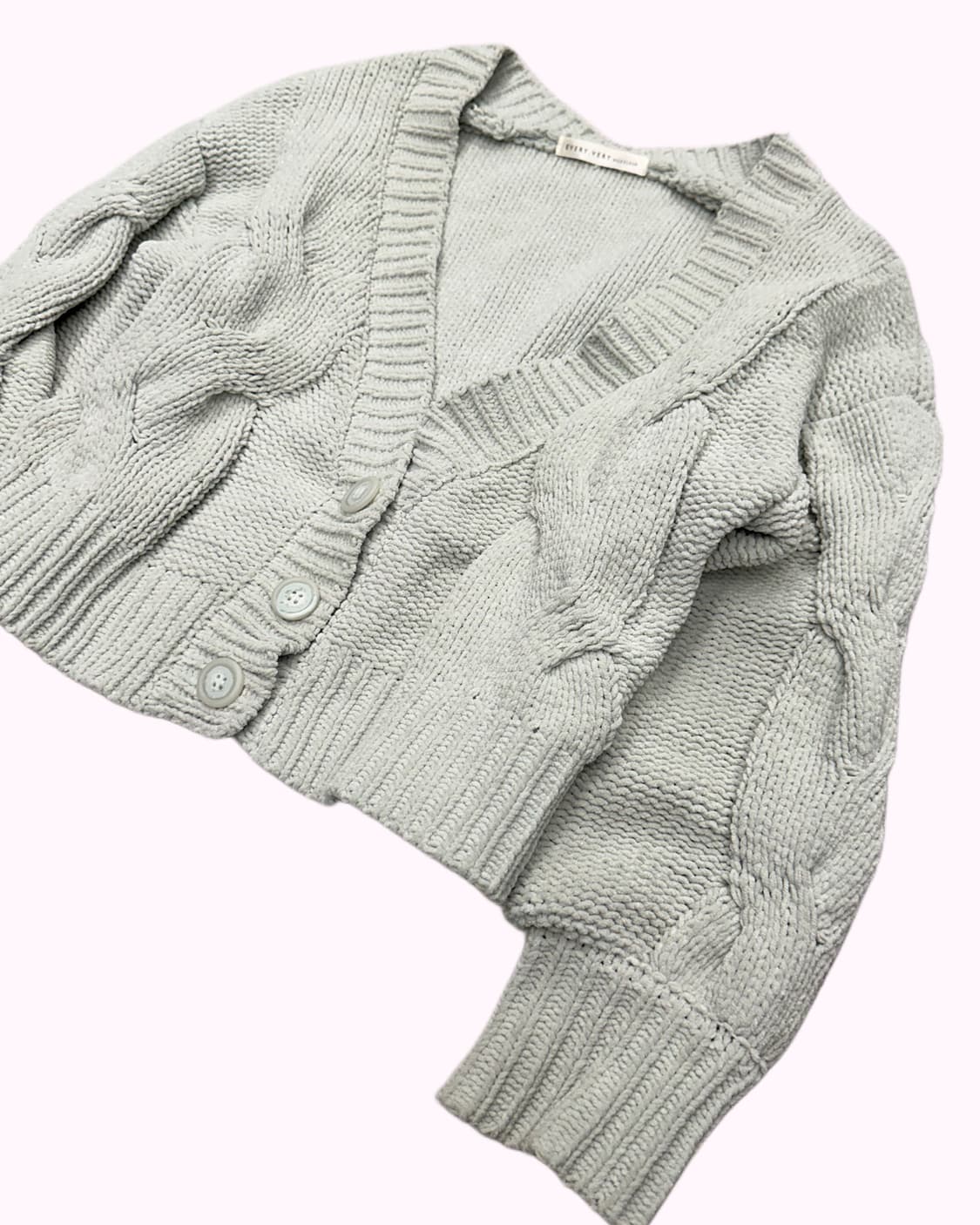 mint cable brushed knit cardigan 상품이미지2